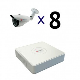   Комплект цифрового видеонаблюдения Безопасник AC IP 8-4 на 8 камер для внутреннего и уличного использования